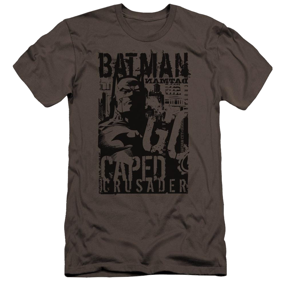 Batman Caped Crusader - Men's Premium Slim Fit T-Shirt