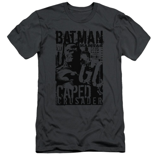 Batman Caped Crusader - Men's Slim Fit T-Shirt Style001