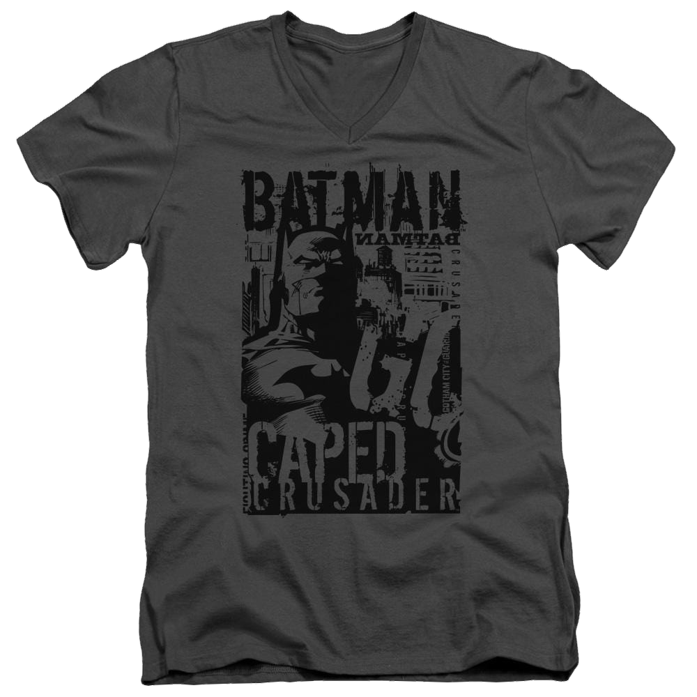 Batman Caped Crusader - Men's V-Neck T-Shirt Style001