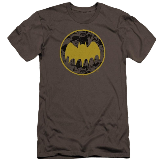 Batman Vintage Symbol Collage - Men's Premium Slim Fit T-Shirt