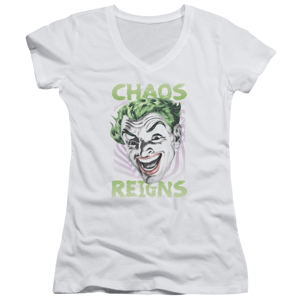 Batman - Classic TV Series Chaos Reigns - Juniors V-Neck T-Shirt