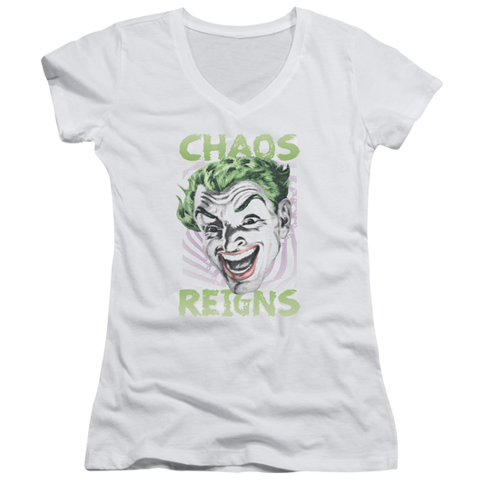 Batman - Classic TV Series Chaos Reigns - Juniors V-Neck T-Shirt