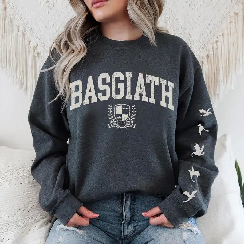 Basgiath War College Sweatshirt, Violet Sorrengail, Fourth Wing Sweatshirt, Fourth Wing Merch, Dragon Rider Sweatshirt, Fantasy Book Loverstyle{n002}2