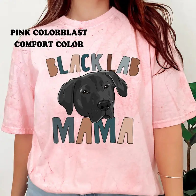 Black Lab Mama Shirt ~ Unisex Apparel Relaxed Fit Printed In The USA Clothing Womenswear Casual Comfort Cotton Top Athletic Boho Chic