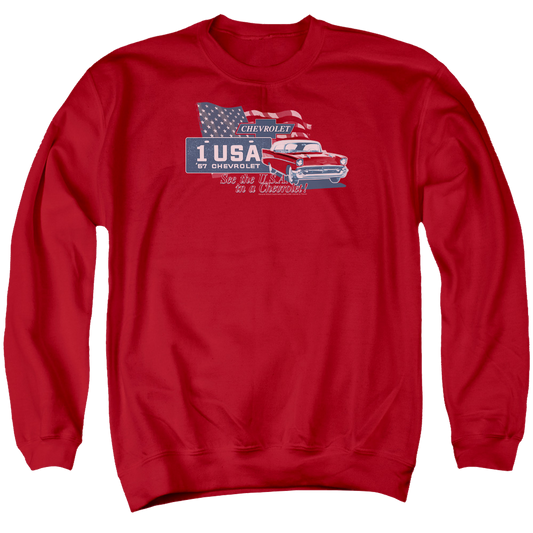 Chevrolet See The Usa - Men's Crewneck Sweatshirt