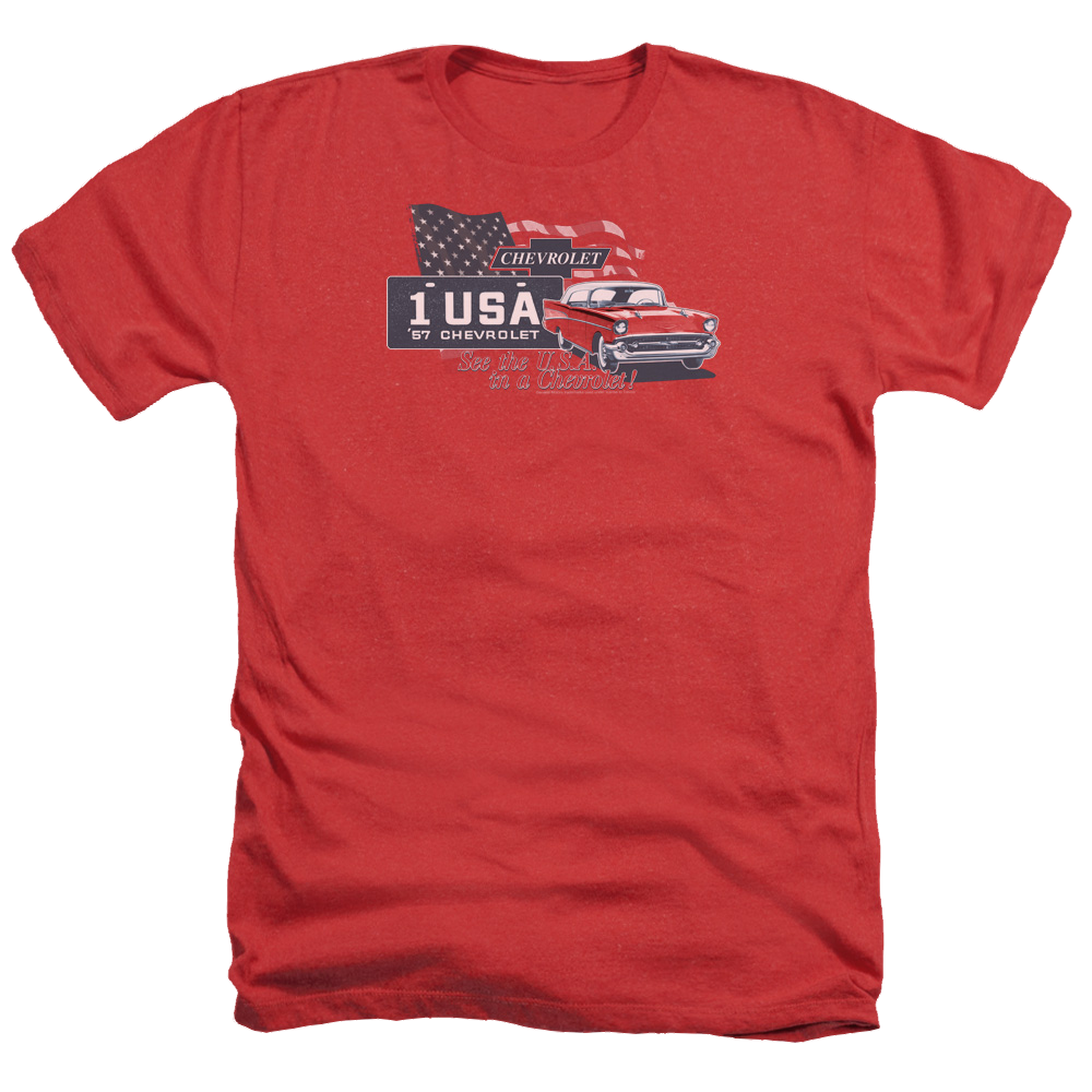 Chevrolet See The Usa - Men's Heather T-Shirt