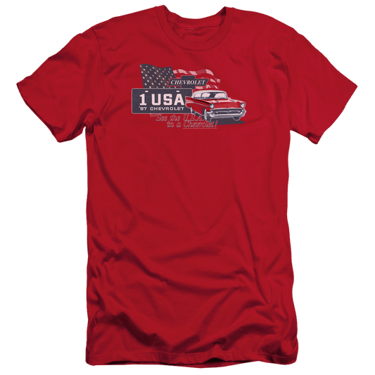 Chevrolet See The Usa - Men's Slim Fit T-Shirt