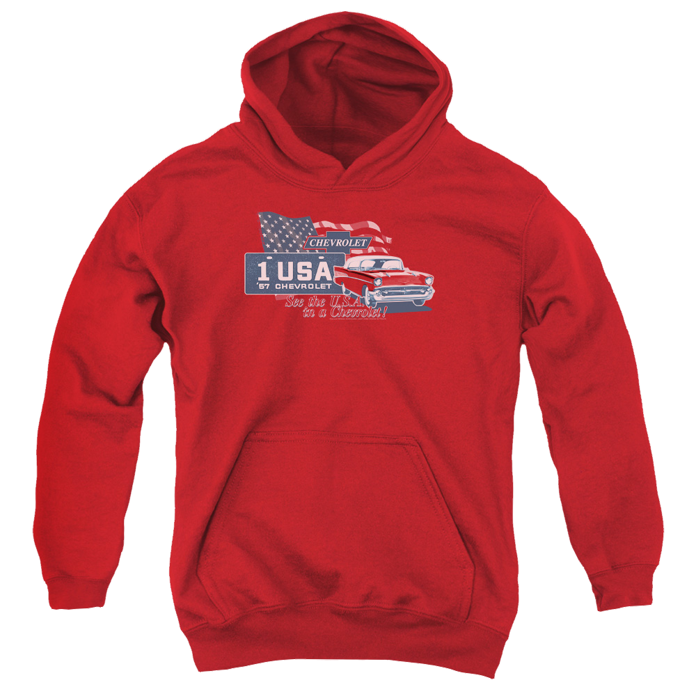 Chevrolet See The Usa - Youth Hoodie (Ages 8-12)