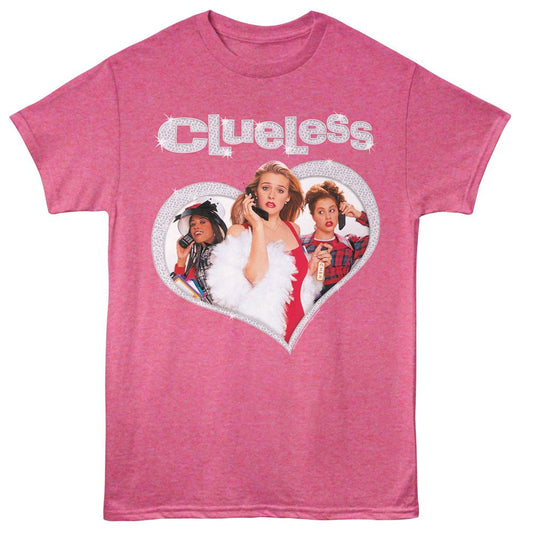 CLUELESS Eye-Catching T-Shirt, DIAMOND HEART Style001