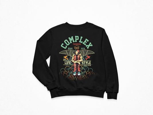"Complex Thinker" BLK Uni-Sex Crewneck Sweatshirt