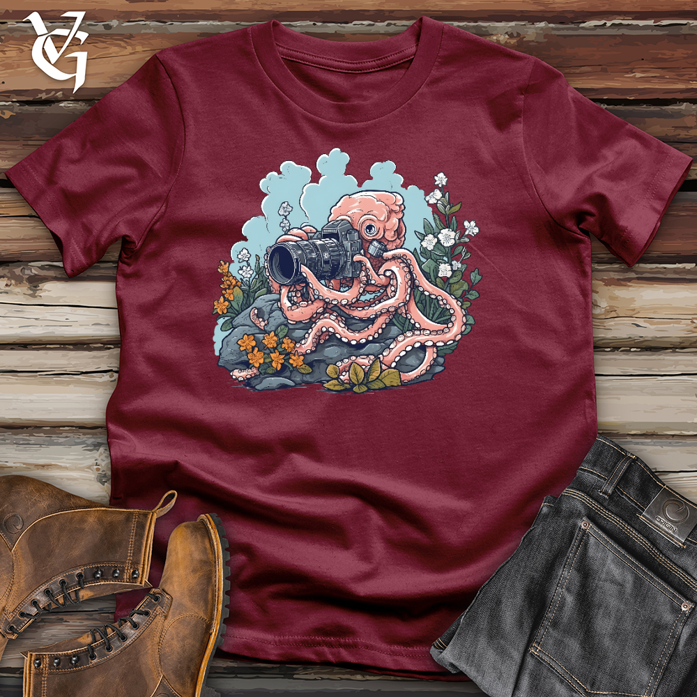Octopus Photographer Cotton Tee
