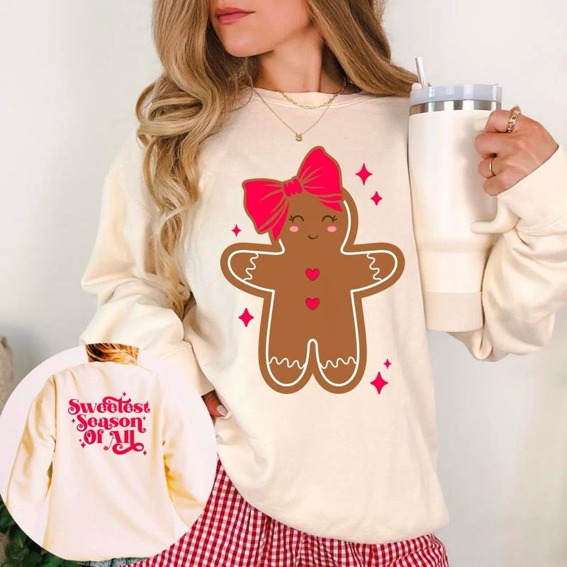 Christmas Gingerbread Sweatshirt, Christmas Cookies Shirt, Gingerbread Christmas Sweater, Christmas Shirt, Cute Holiday Shirt, Womens Christmas Sweatshirt