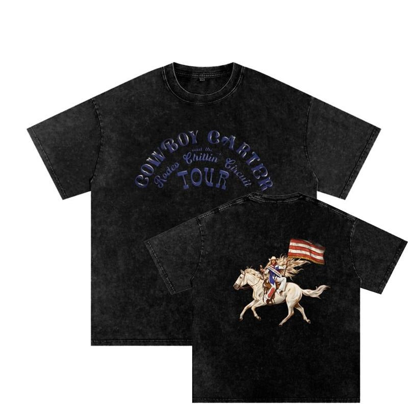 Cowboy Retro 90s Tour 2025 Graphic Tee, Hot Hit Statement for Fans