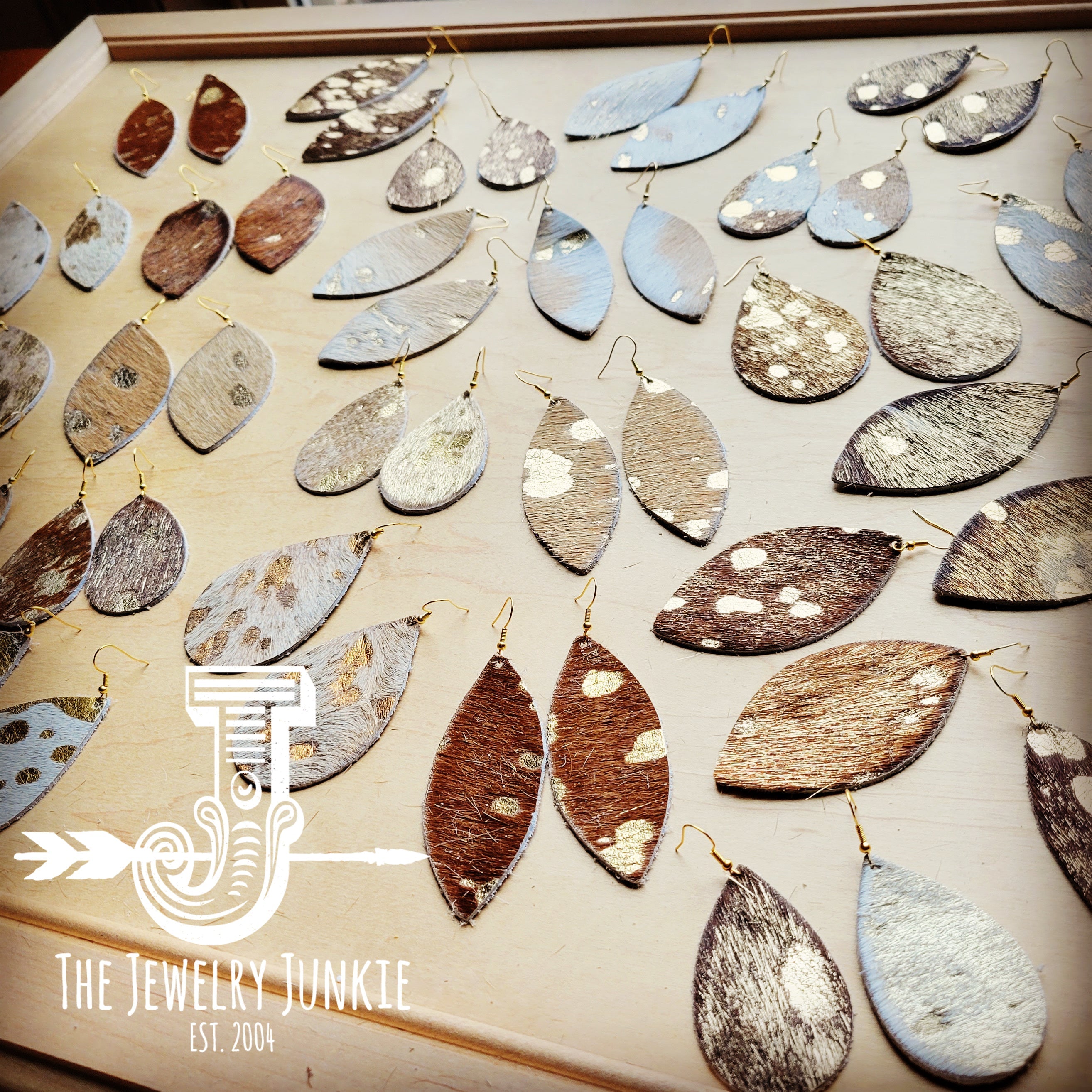 **Leather Earring Starter Pack-Metallic Hair On Hide-50 Pairs 214o T-Shirts, Hoodie, Sweatshirt | VibeWeaveTees.com (Image 2)