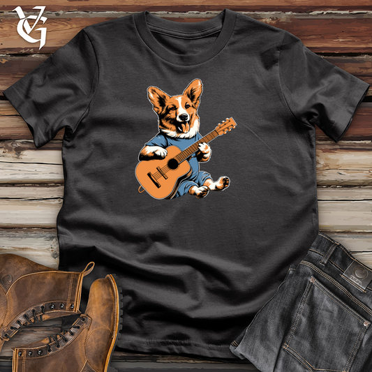 Vintage Guitar Strummer Corgi Cotton Tee