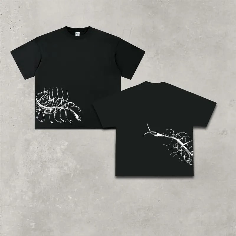 [Deals For Day] Centipede Attack On Titan Oversize Tee | Founding Titan AOT Tee | AOT Anime Hiphop Streetwear Graphic Print Oversize Tee