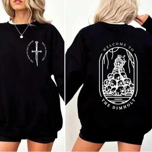 Dimholt Skulls Shirt, Fantasy Book Lover Sweatshirt, Lord Of The Rings Tee Shirt, Bookish Sweatshirt, Middle Earth T-shirt