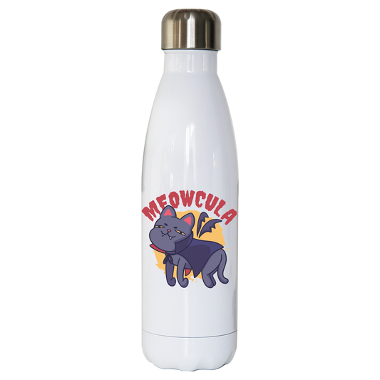 Dracula cat cartoon water bottle stainless steel reusable