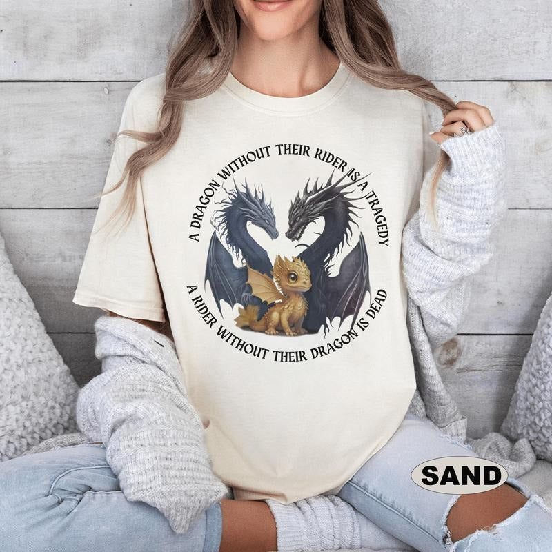 Dragon Shirt, Fantasy Reader, Bookish Reading Tshirt, Fourth Wing T-shirt, Dragon Rider, The Empyrean Series, Dragon T-Shirt, Tairn Golden