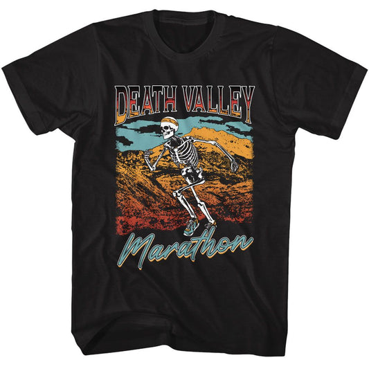 Enviro Sports - Skeleton Running - American Classics - Solid Black Adult Short Sleeve T-Shirt