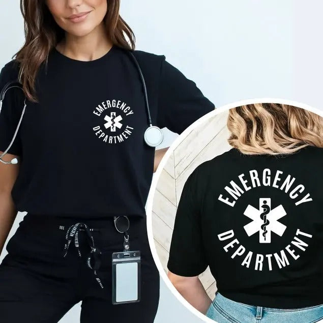 Emergency Department Nurse Shirt, ER Nurse Shirt, Emergency Medicine Nurse Sweatshirt Womenswear Comfortable Fabric Fit Top Fitted Apparel Garments