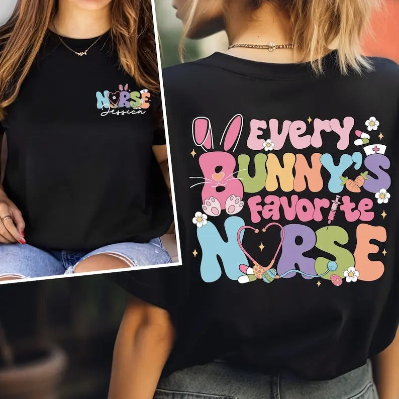 Every Bunny's Favorite Nurse Sweatshirt, Personalized Nurse Sweatshirt, Hospital Sweatshirt, Easter Nurse Sweatshirt, Nurse Shirt
