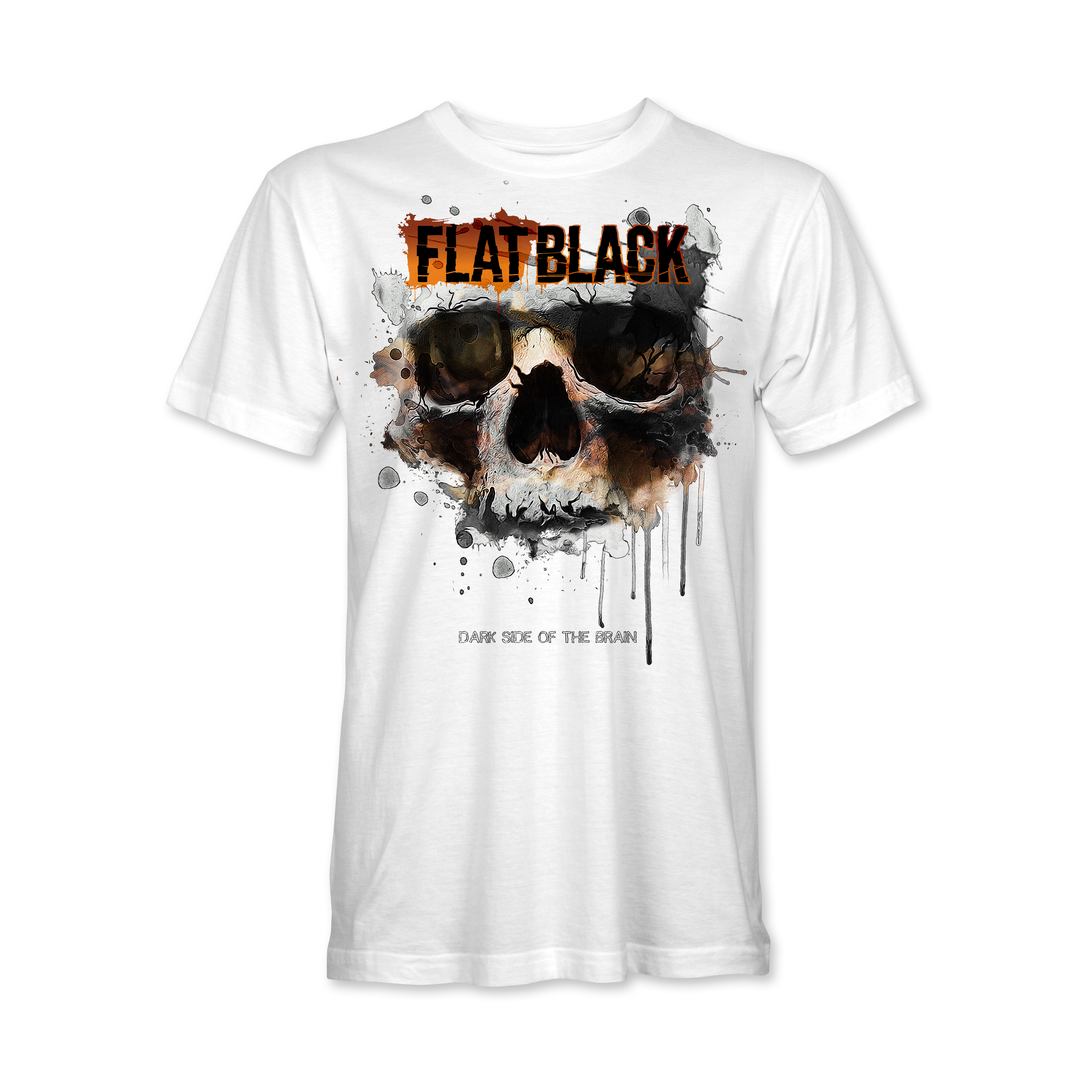 "DARK SIDE OF THE BRAIN" White T-Shirt