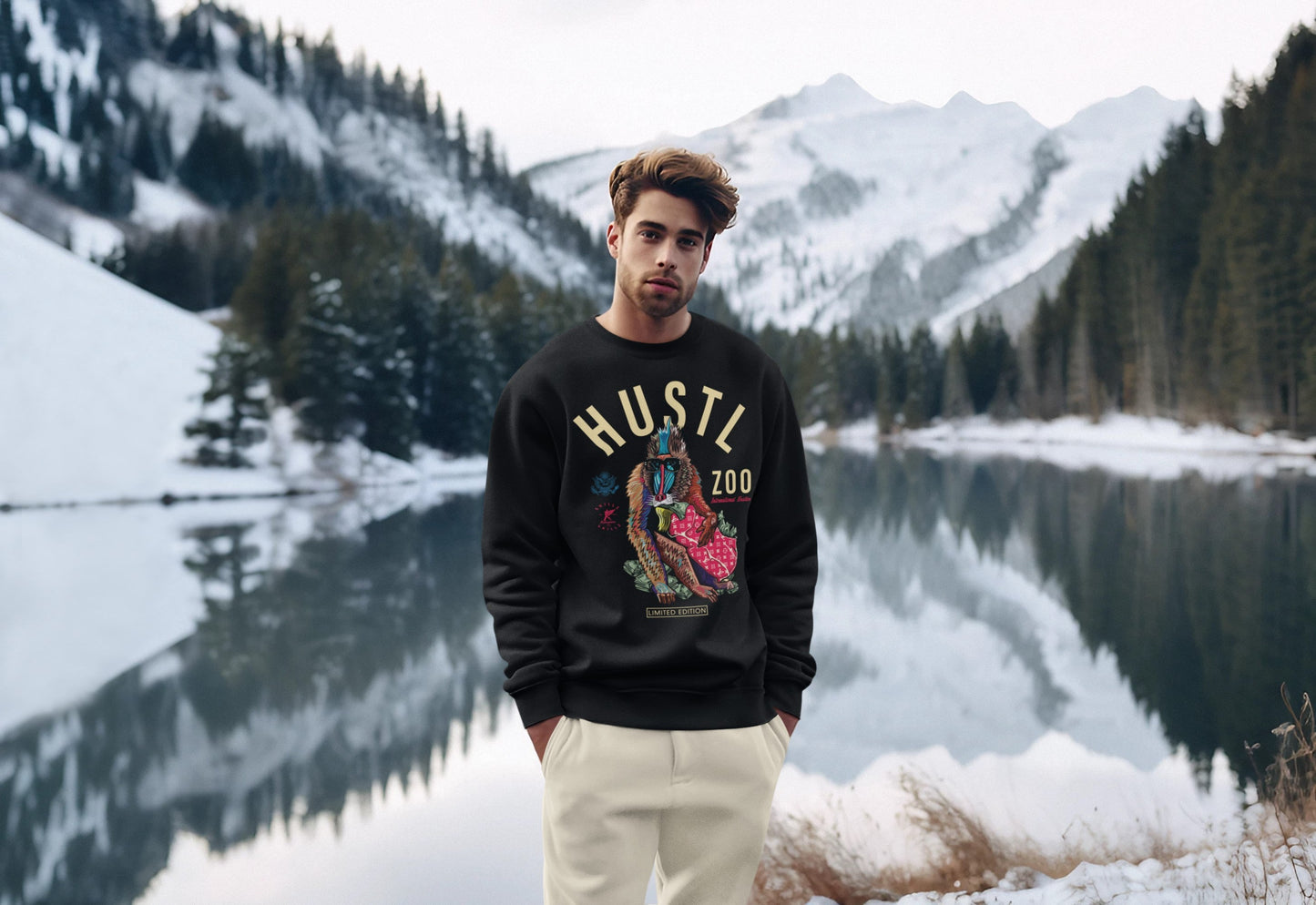"Hustl Zoo LT" Uni-Sex Crewneck Sweatshirts