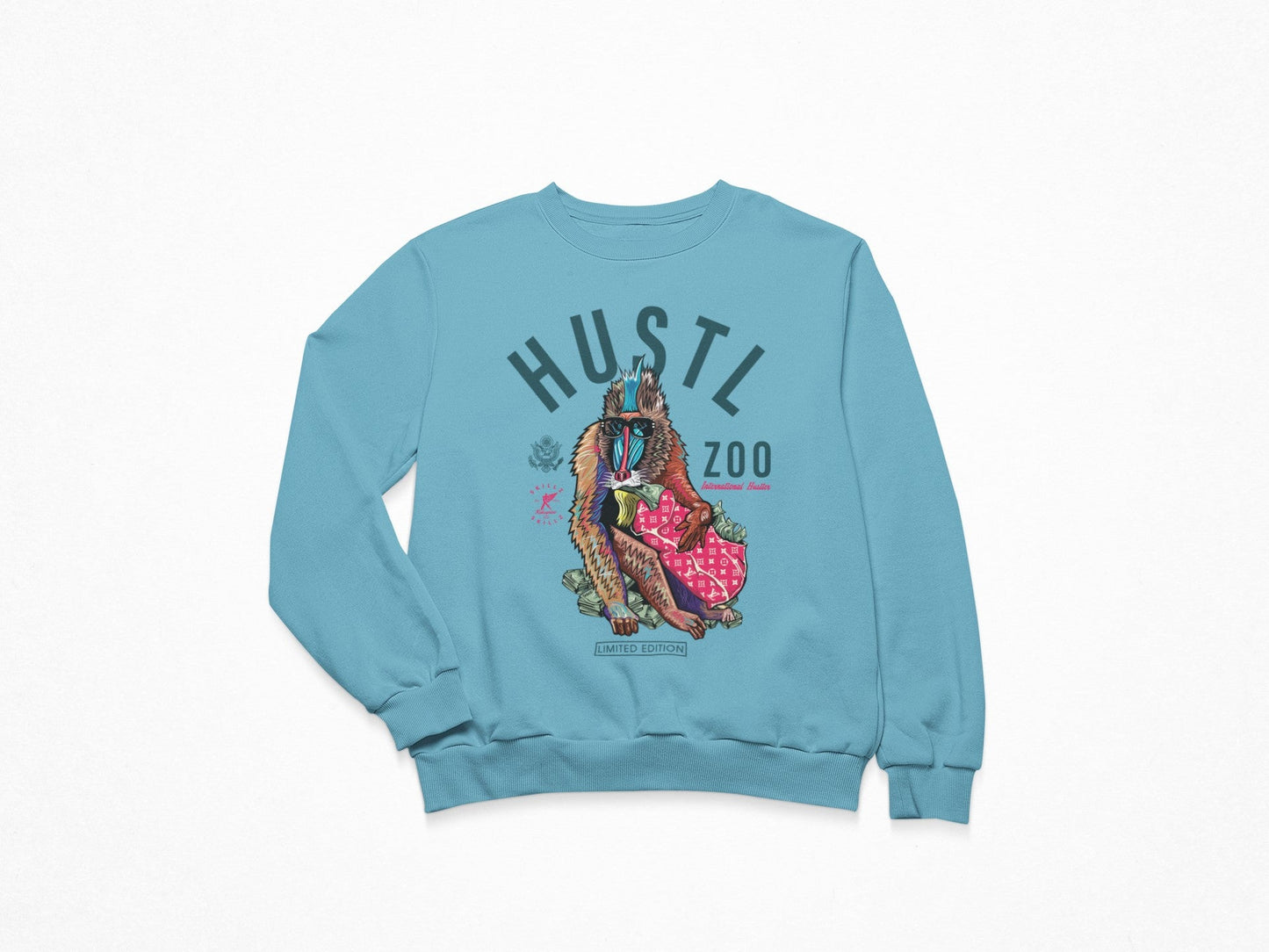 "Hustl Zoo LT" Uni-Sex Crewneck Sweatshirts