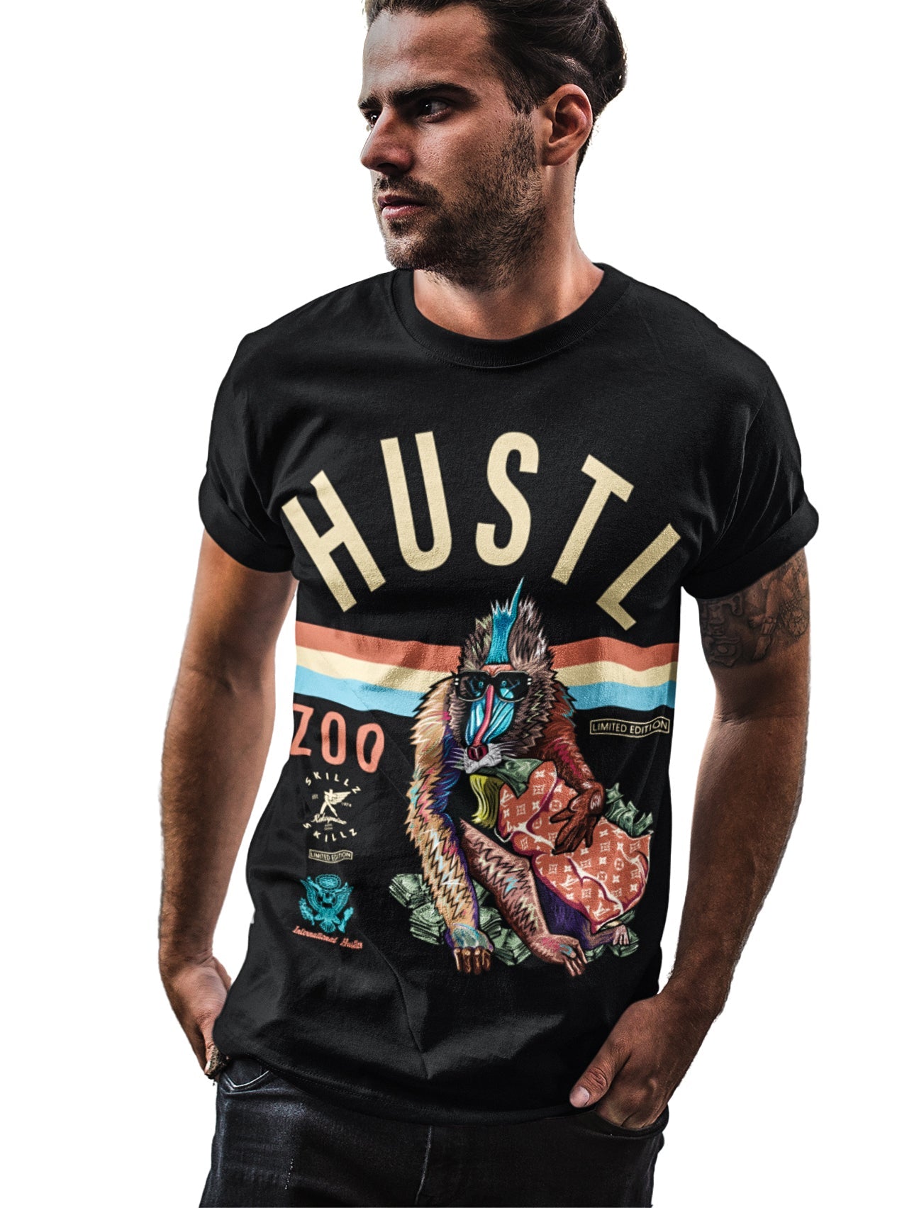 "Hustl Zoo Limited" Uni-Sex Tee