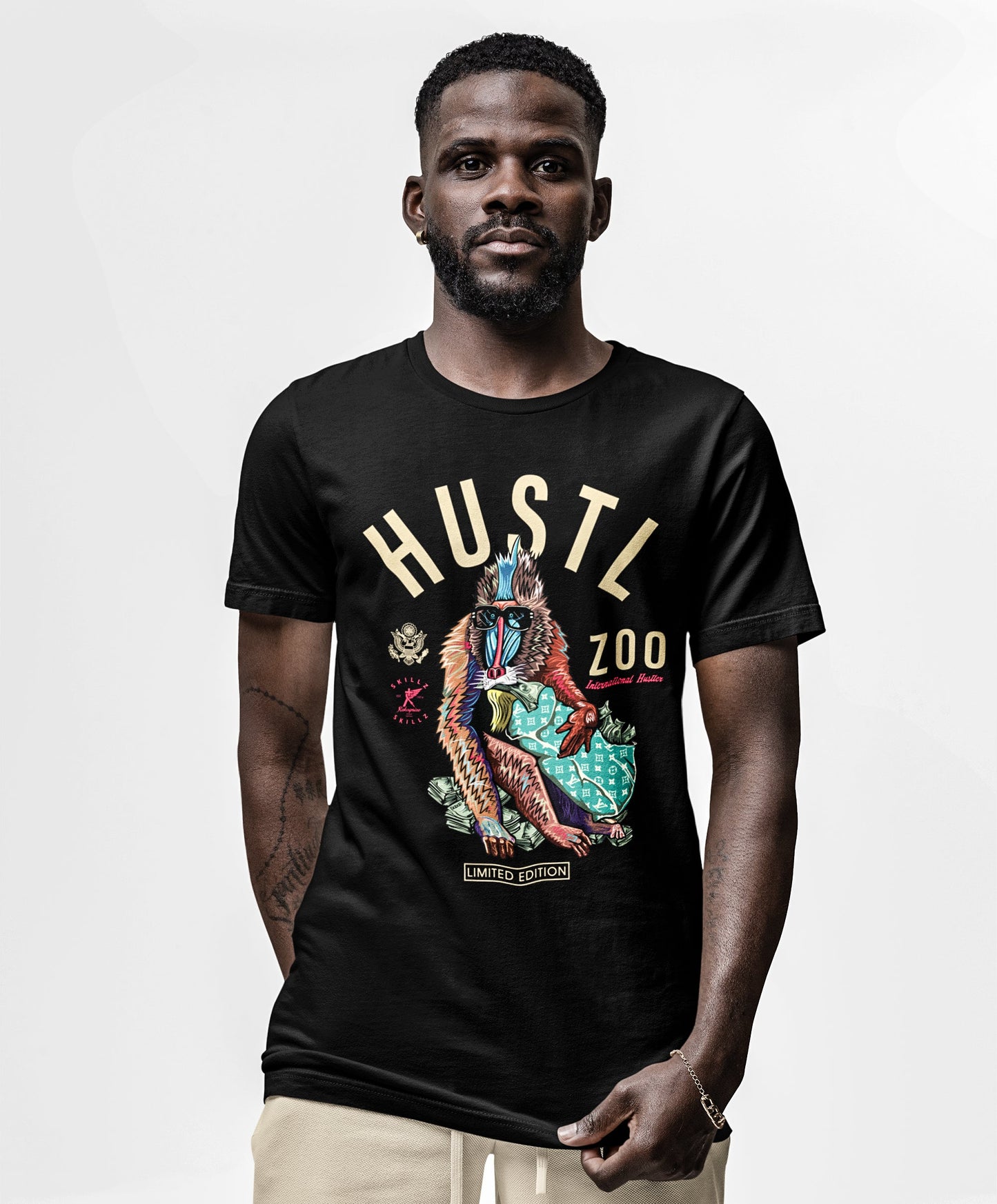 "Hustlers Zoo BLK" Limited Edition Tee