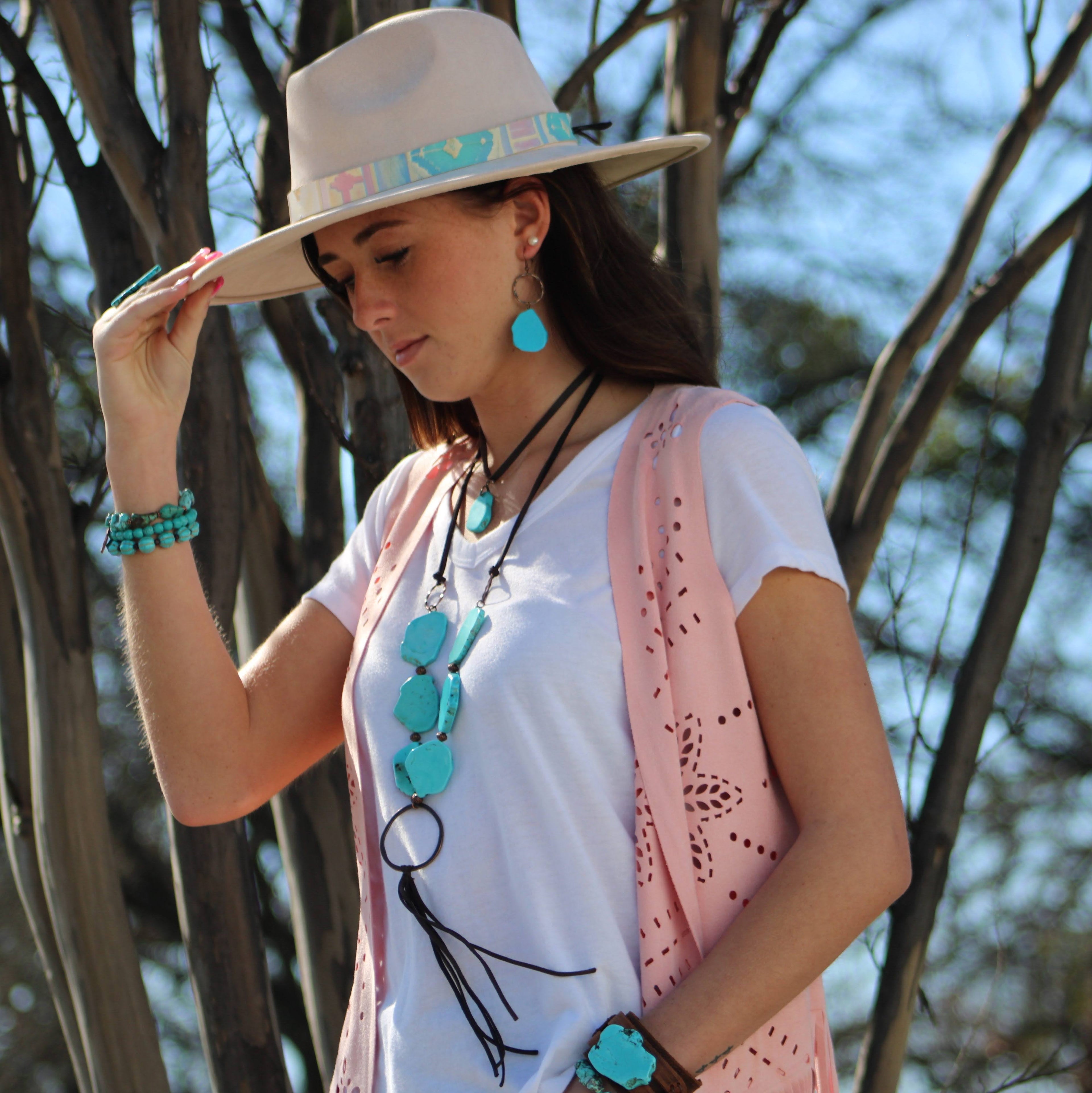 Blue Turquoise Chunky Earrings 215q T-Shirts, Hoodie, Sweatshirt | VibeWeaveTees.com (Image 3)