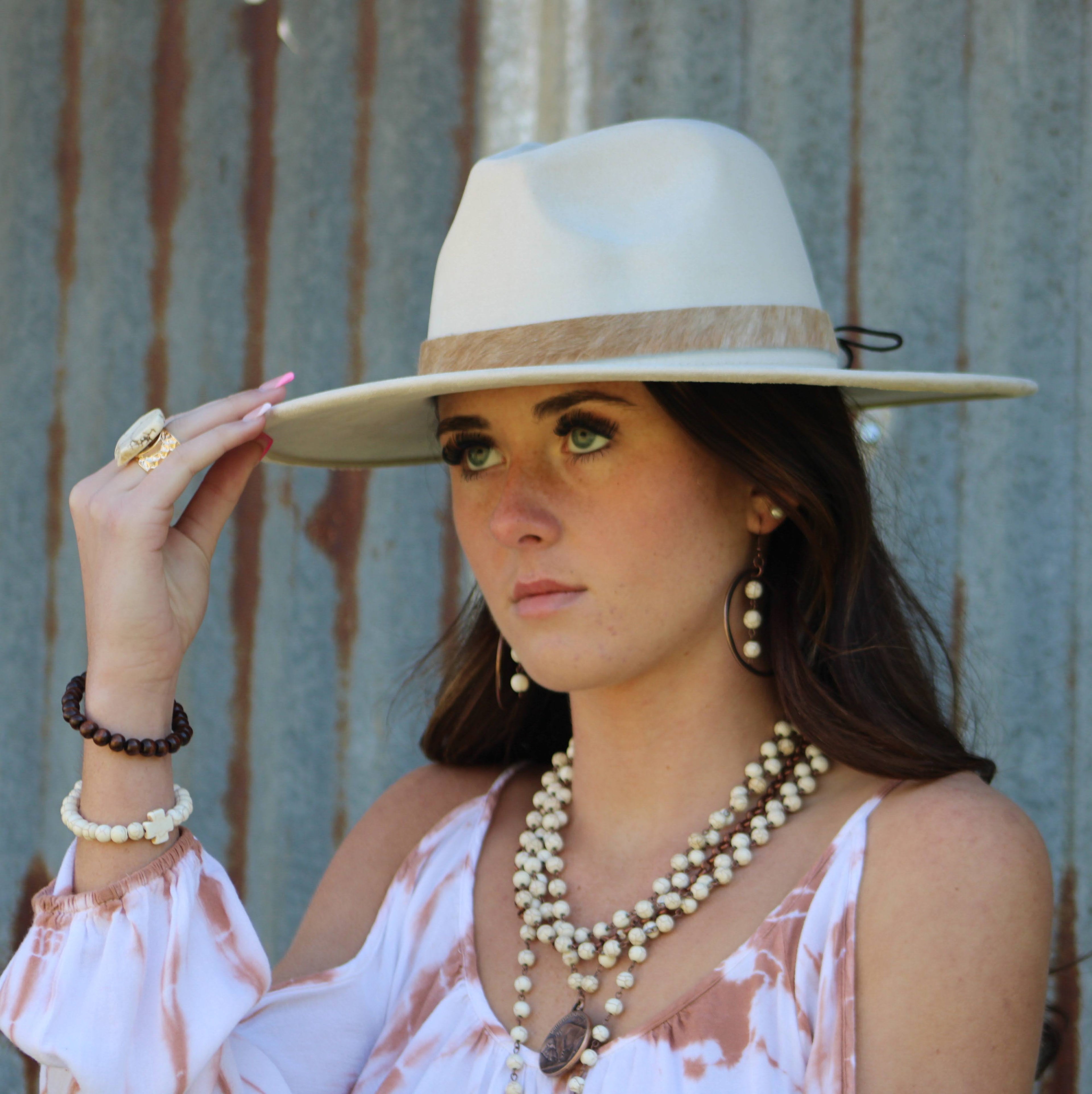 Western Copper Hoop Earrings w/ White Turquoise Beads 224g T-Shirts, Hoodie, Sweatshirt | VibeWeaveTees.com (Image 2)