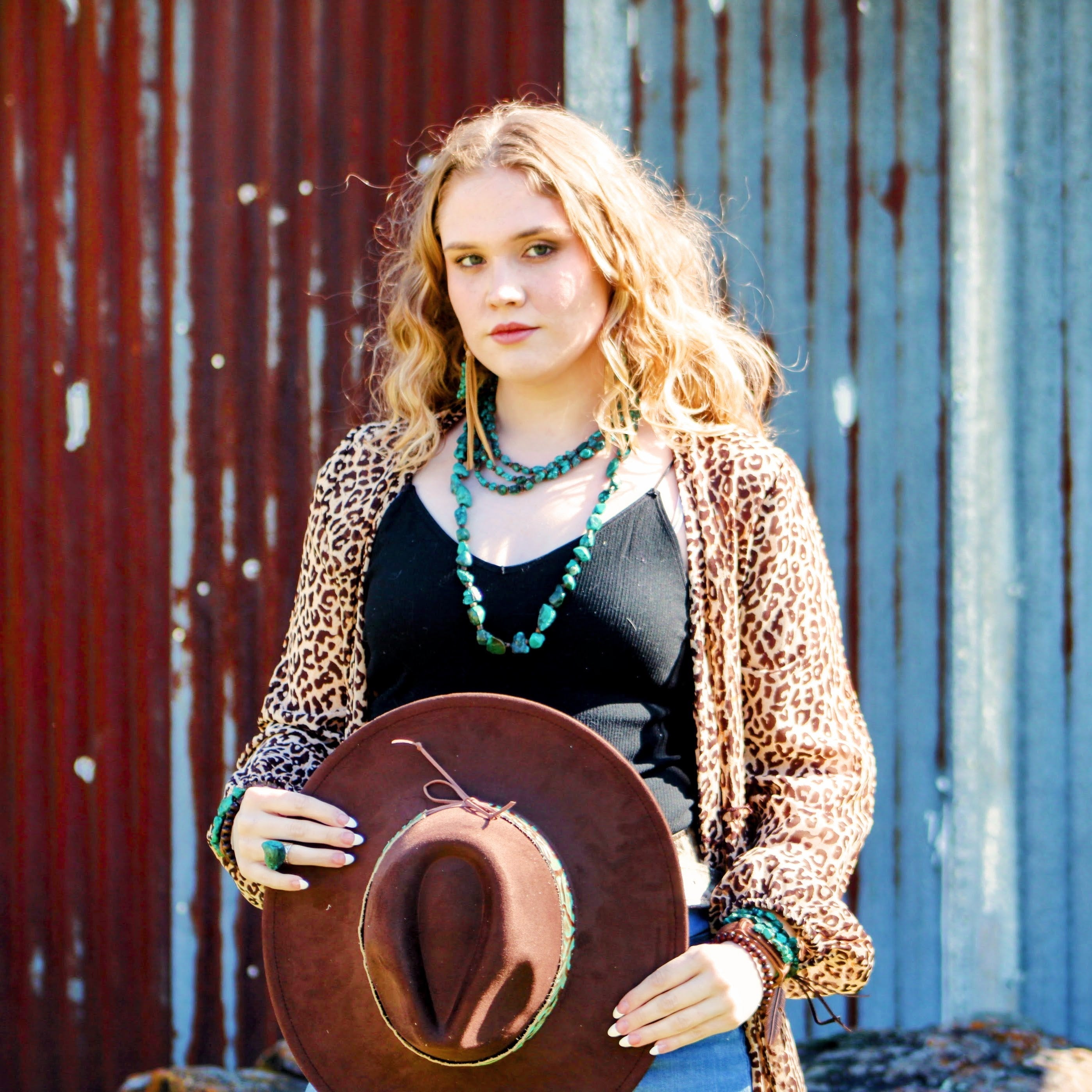 Triple Strand Natural Turquoise & Copper Collar Necklace 250n T-Shirts, Hoodie, Sweatshirt | VibeWeaveTees.com (Image 3)