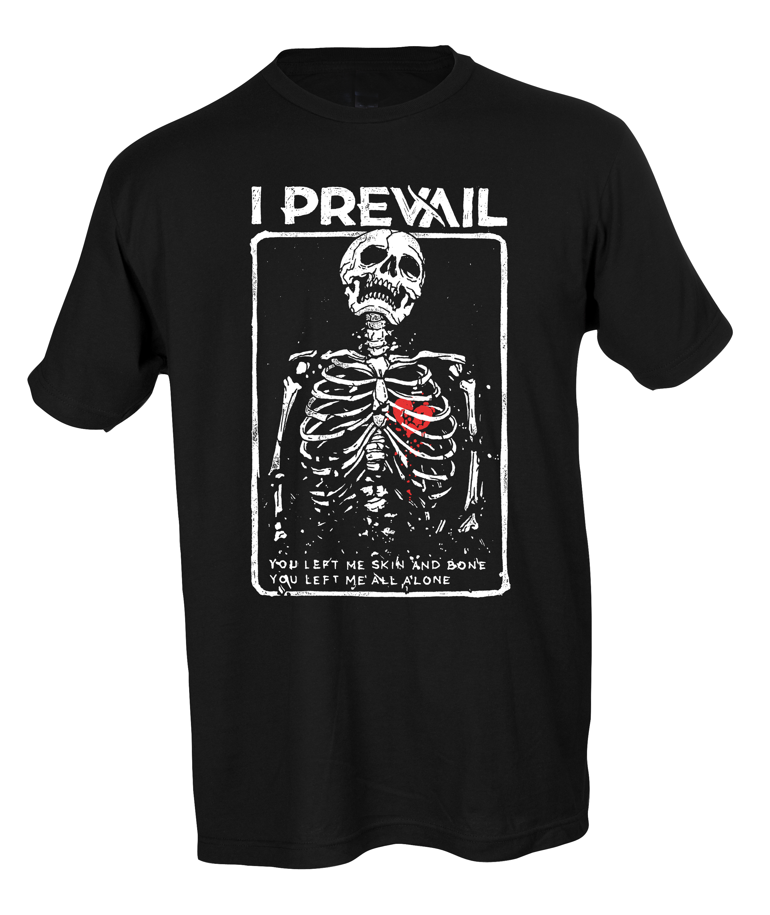 "Alone Skeleton" Black T-shirt