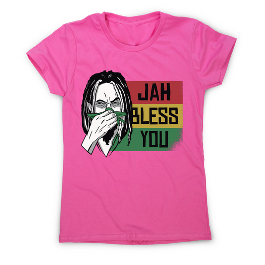 Jah bless you rastafari funny t-shirt women's