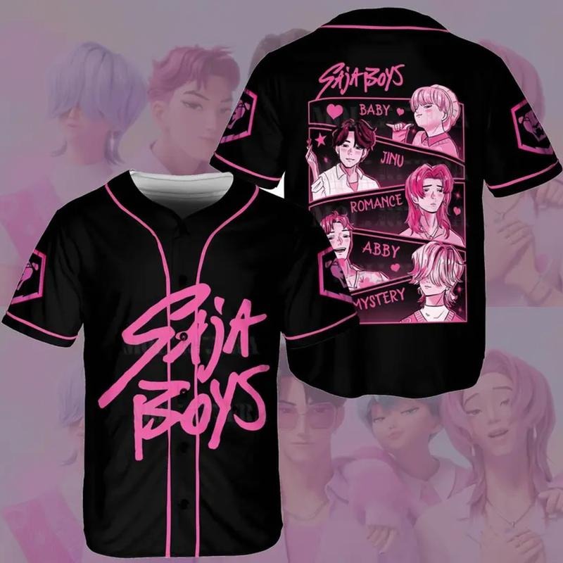 Kpop Demon Hunter Saja Boys Baseball Jersey, Saja Boys Fan Gifts, Kpop Demon Hunters Shirt, Demon Hunters Merch, Kpop Huntrix Pin RG