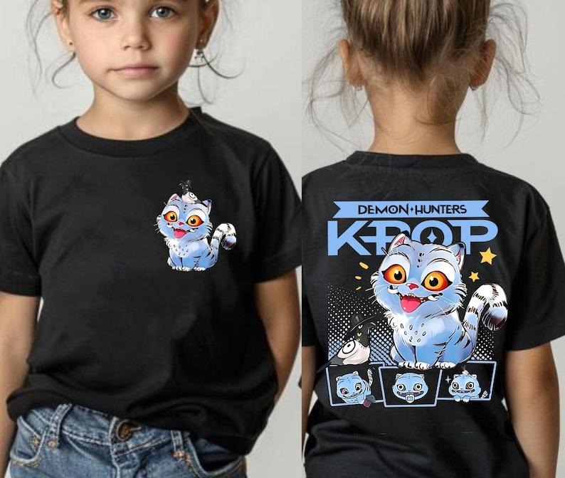 Kpop Demon Hunter Tiger shirt, Derpy the Tiger And Bird Demon Hunter Tiger Tee, Hunters Tiger fan, Kpop Saja Boys Shirt, Kid Youth Shirt