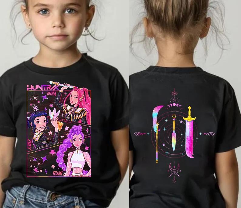 Kpop Demon Hunters T-Shirt, Jinu Manga, Kpop Huntrix PIN, Demon Hunter Merch, Saja Girls Fan Poster, Kpop Tee
