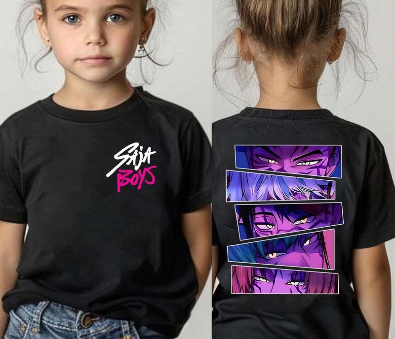 Kpop Saja Boys Youth Shirt, Saja Boys Fan Gifts, Kpop Demon Hunters T-shirt, Demon Hunters Merch, Kpop Huntrix Pin Shirt, Movie Fan Shirt