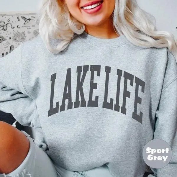 Lake Life Sweatshirt, Lake Hoodie, On The Lake Hoodie, Travel Lover Outfit, Gift For Adventurer, Vacation & Camper Clothing, Camper Apparel