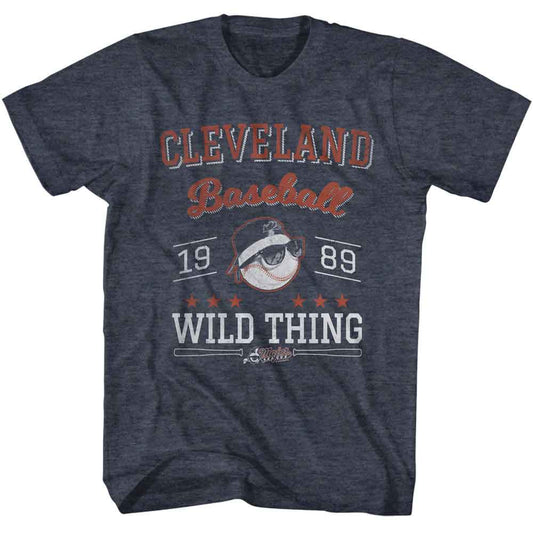 Major League - Cleveland 89 - American Classics - Heather Blue Adult Short Sleeve T-Shirt