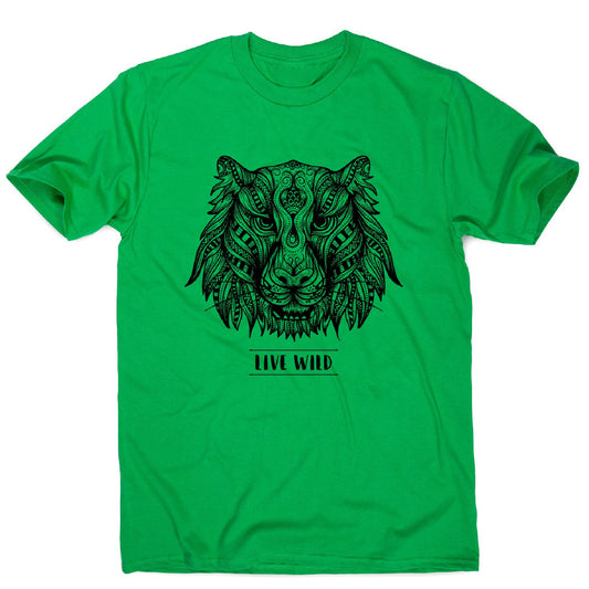 Mandala tiger - men's funny illustrations t-shirt