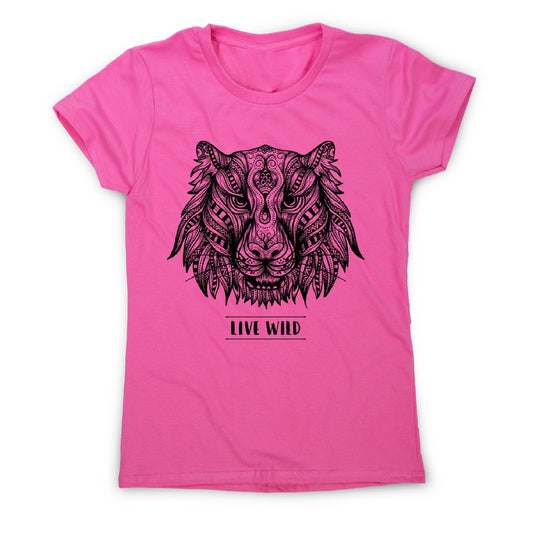 Mandala tiger - women's funny illustrations t-shirt