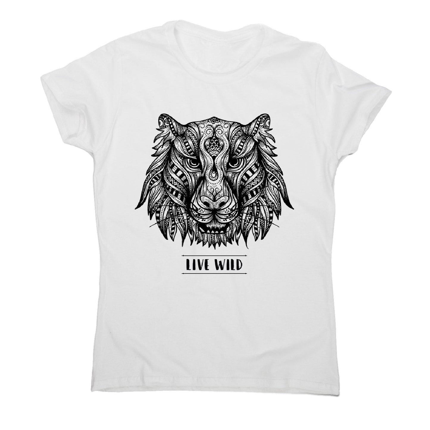 Mandala tiger - women's funny illustrations t-shirt