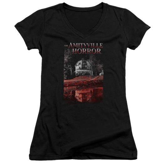 Amityville Horror Cold Blood - Juniors V-Neck T-Shirt