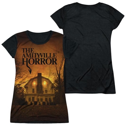 Amityville Horror House - Juniors Black Back T-Shirt