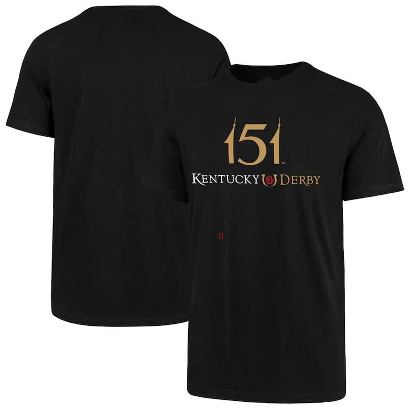 Men's 151st Kentucky Derby Shirt, Black '47 Super Rival Tee, Horse Racing Fan Shirt 2025 VPJK0