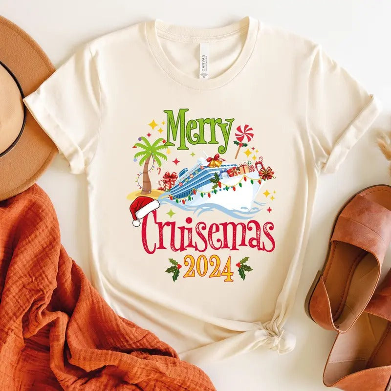 Merry Cruisemas Shirt, Christmas Cruise T-Shirt, Family Cruise Tee, Happy Christmas Sweatshirt, Cruise Group T-Shirt, Christmas Travel Tee