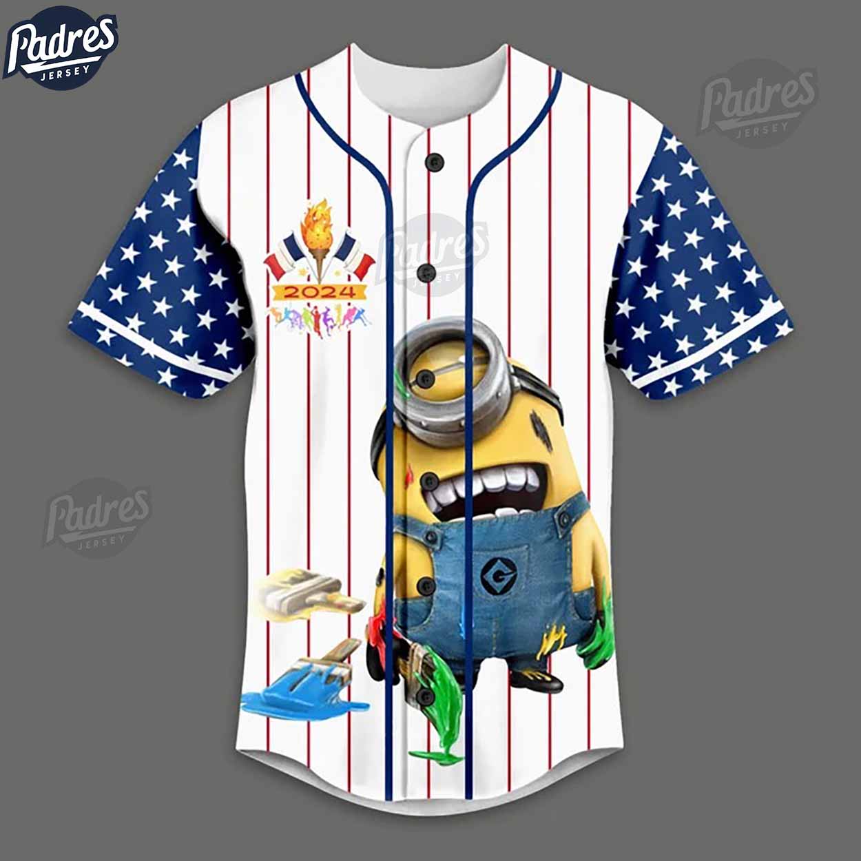 Minion Team USA Olympic Paris Baseball Jersey - Padres Jersey Oasis: Elevate Your Baseball Style Game